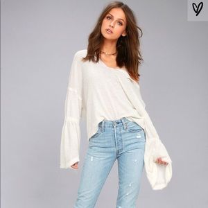 Free People Dahlia Thermal Knit tip Size Medium